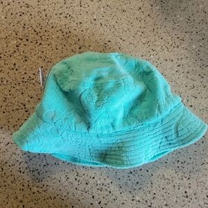 Disney Parks Mickey Mouse Terry Cloth Bucket Hat Aqua Adult Size OSFM NWT